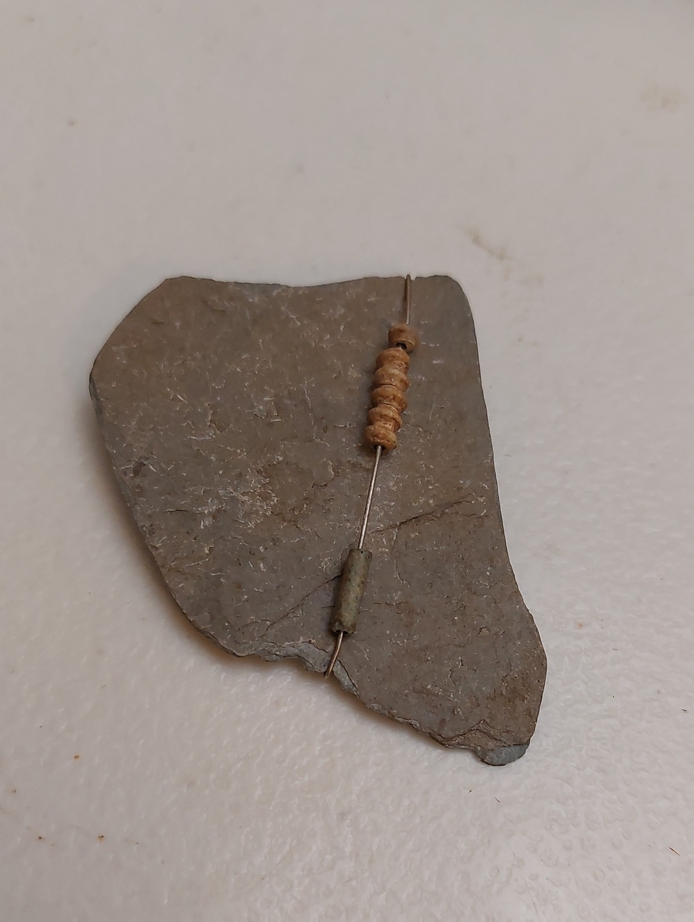 Artisan Flat Slate Rock Brooch Pin